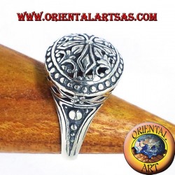 Imperial ring pierced silver
