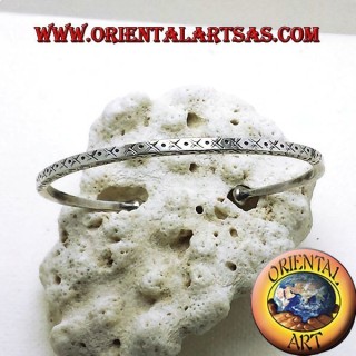 Rigid bracelet handmade silver