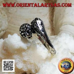 Anillo de plata par de cabezas de leones y leonas enamoradas que se encuentran