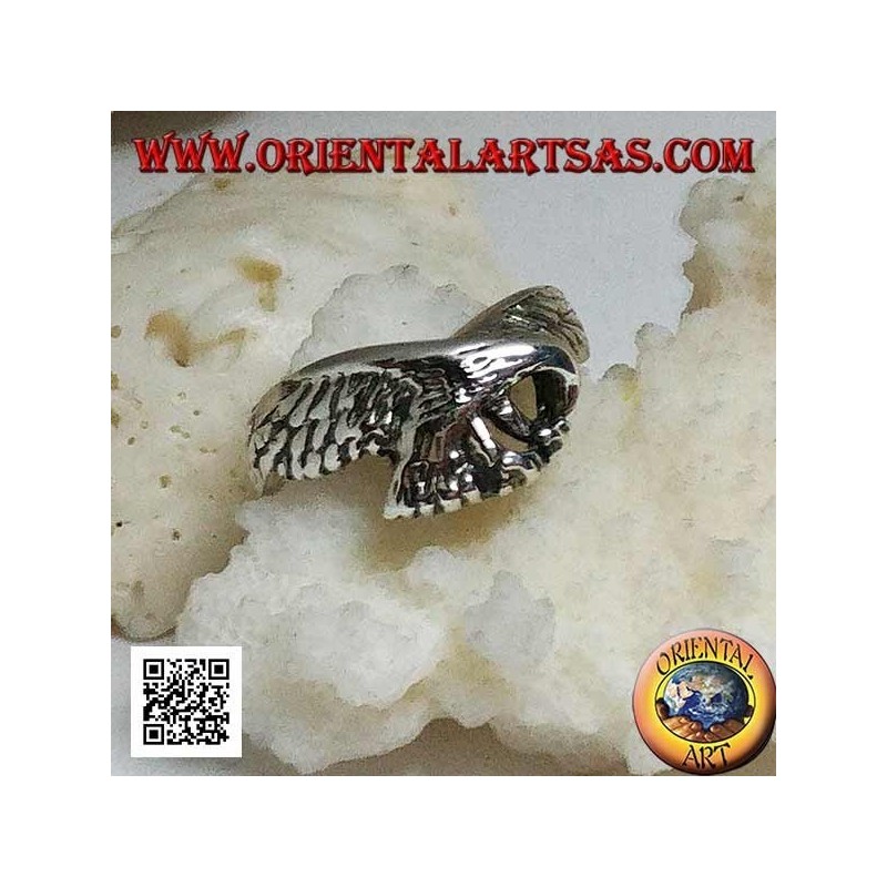 Bague en argent, aigle en patrouille (petit)