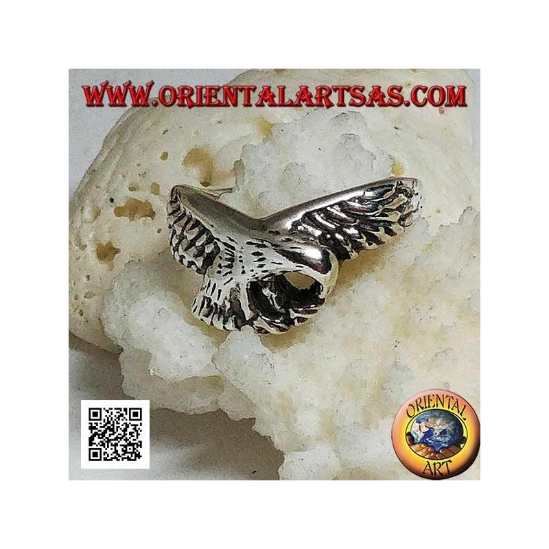 Silver ring, patrolling eagle (small)