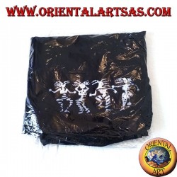 Pantapareo de mer bleu unisexe long avec des dessins blancs de danseurs indigènes