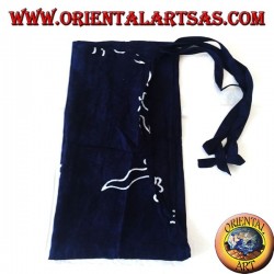 Pantapareo de mer bleu unisexe long avec des motifs de lézard blanc