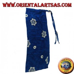 Blue sarong skirt with yellow flower designs