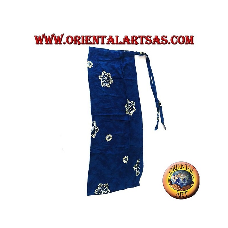 Blauer Sarongrock mit gelben Blumenmustern