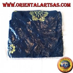 Blue sarong skirt with yellow flower designs