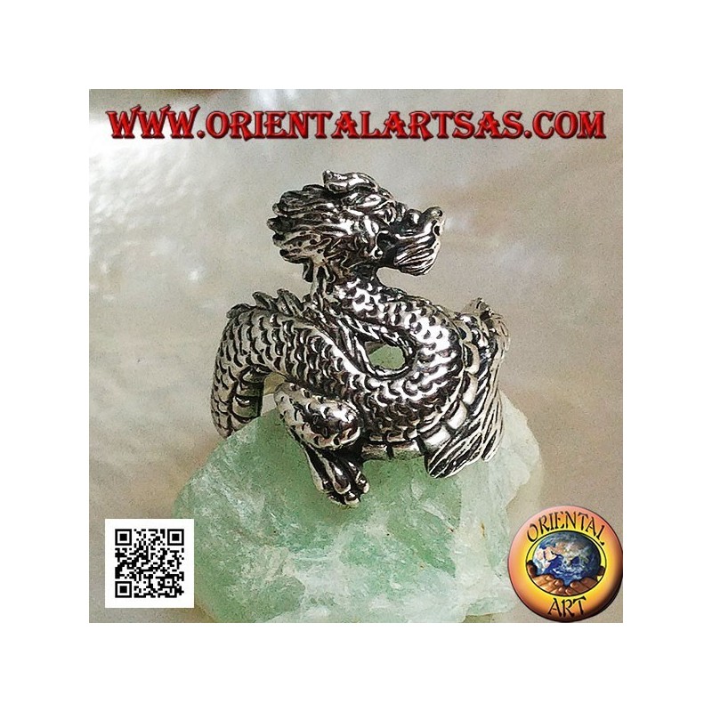 Anillo de plata, dragón Lindworm (mitología nórdica) bigotudo