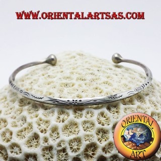 triangular rigid bracelet handmade silver
