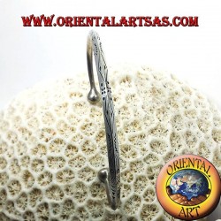 triangulaire rigide à la main bracelet en argent