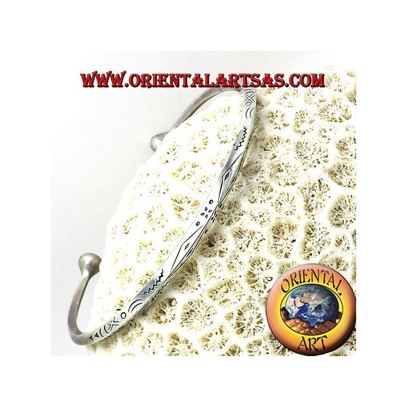 triangular de plata hechos a mano pulsera rígida
