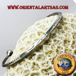 triangulaire rigide à la main bracelet en argent