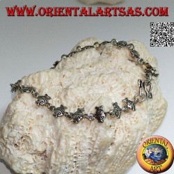 Bracelet en argent tendre avec rang de poisson rouge