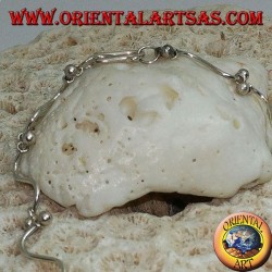 Bracelet en fil d'argent semi-rigide en forme de «S»