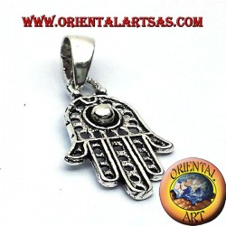 ciondolo in argento mano di Fatima hamsa