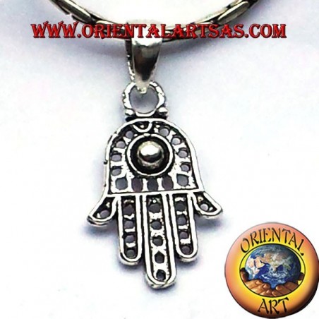 ciondolo in argento mano di Fatima hamsa