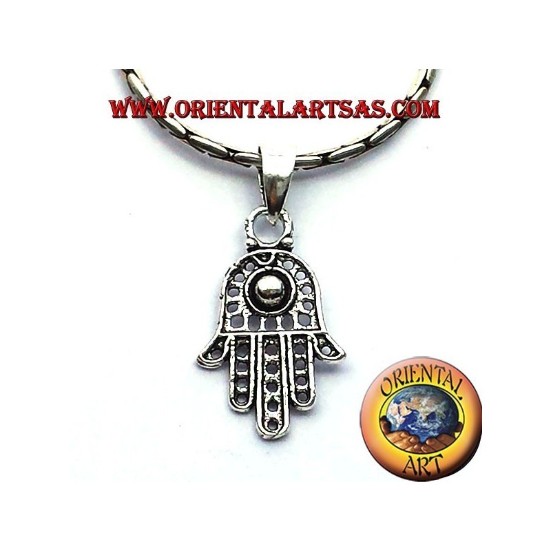 argent main pendentif de Fatima Hamsa