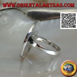 Silberner Schildring mit großer Spirale