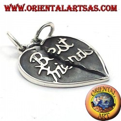 divisible face pendentif en argent meilleurs amis