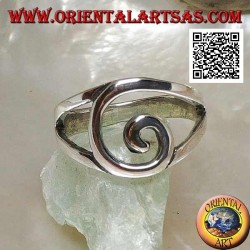 Silberring mit zentralem Spiraldraht