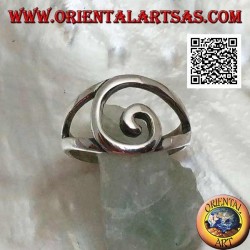 Silberring mit zentralem Spiraldraht
