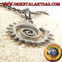 Zahn Spirale Anhänger in Silber