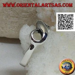 Anillo de plata con símbolo de nudo infinito liso redondeado (pequeño)