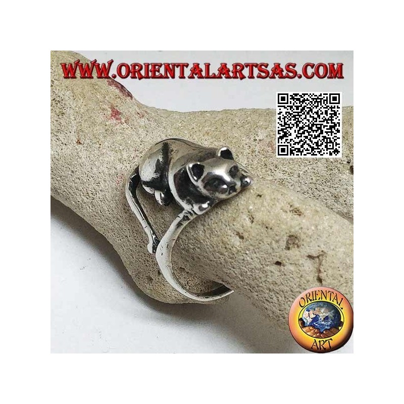 Anello Gatto Offensiva Argento 925 18x10mm | Oriental Art
