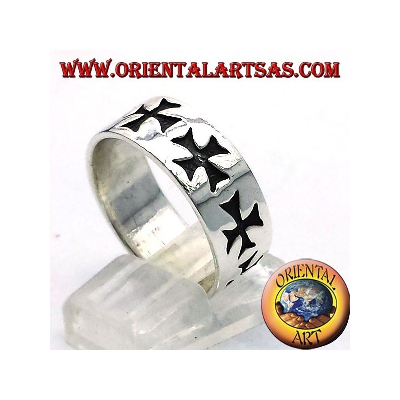 registro anillo de plata cruz de Templar