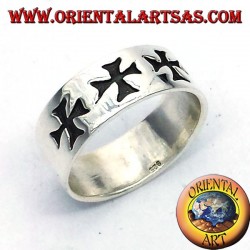 ring record cross of silver Templar