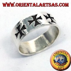 ring record cross of silver Templar