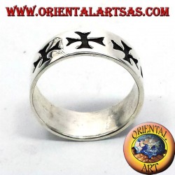 ring record cross of silver Templar