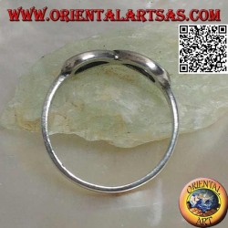 Bague en argent avec symbole de noeud infini lisse et fin
