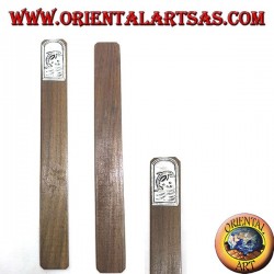 Set de 6 marcadores estrechos en madera de teca con placa decorada de alpaca o plata (1)