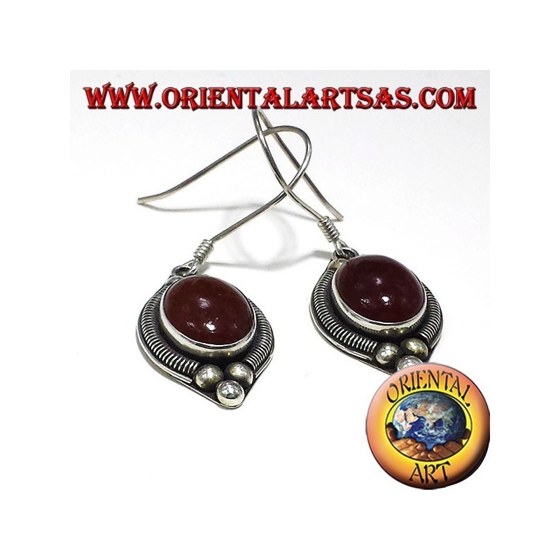 Orecchini in argento con corniola Bali