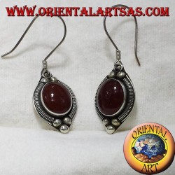 pendiente de plata con cornalina Bali