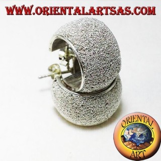 orecchini cerchio micro sfere  in argento 