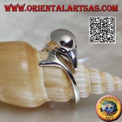 Anillo de plata, delfín persiguiendo lo suyo (Ouroboros)