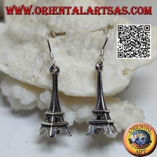 Orecchini in argento pendenti a forma torre Eiffel (tour Eiffel de Paris)