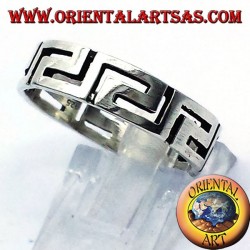 Bague en argent grec disque percé