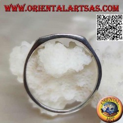 Anillo de plata con jeroglíficos grabados / símbolos místicos