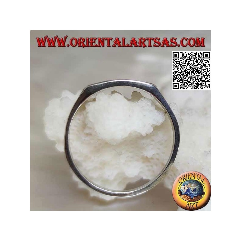 Anello in argento con geroglifici/simboli mistici incisi