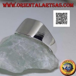 Smooth silver ring with smooth rounded bevel square (small - 9 mm)