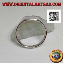 Smooth silver ring with smooth rounded bevel square (small - 9 mm)