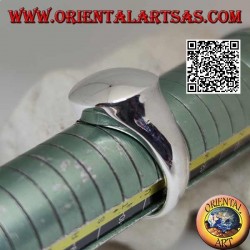 Glatter Silberring mit erhabener und konvexer Runde