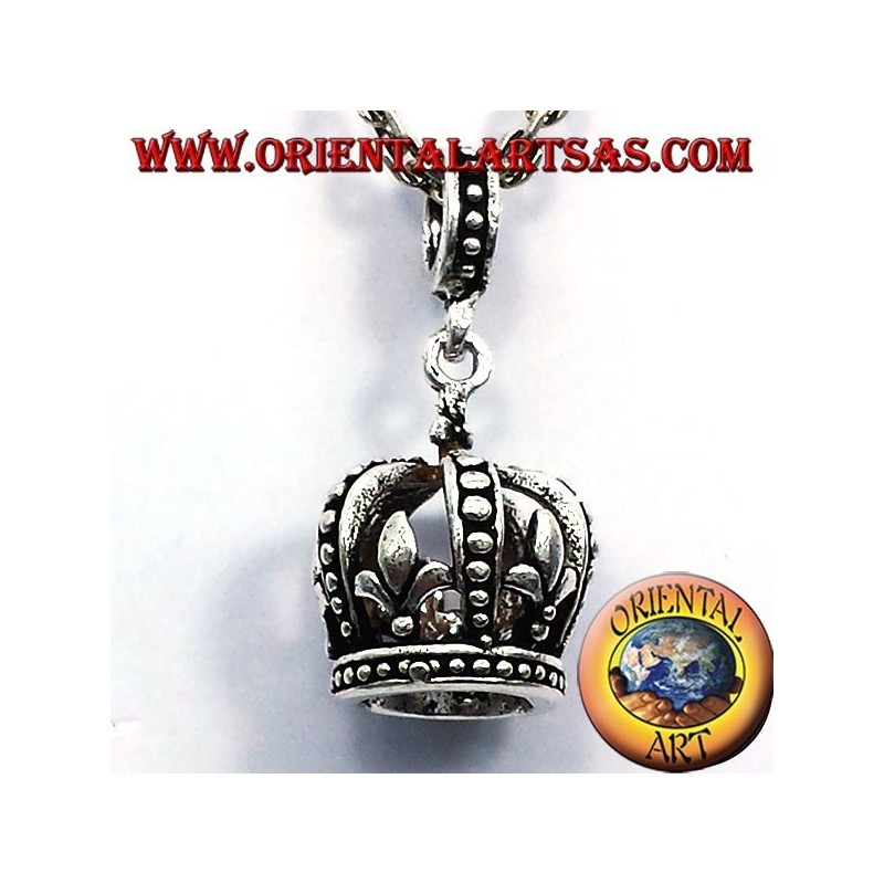 Pendentif Couronne Héraldique (Lily) Argent