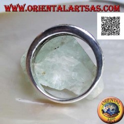 Growing ring in silver with openwork pattern of curves and discs