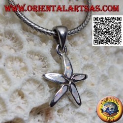 Pendentif en argent en forme d'étoile de mer avec opale arlequin