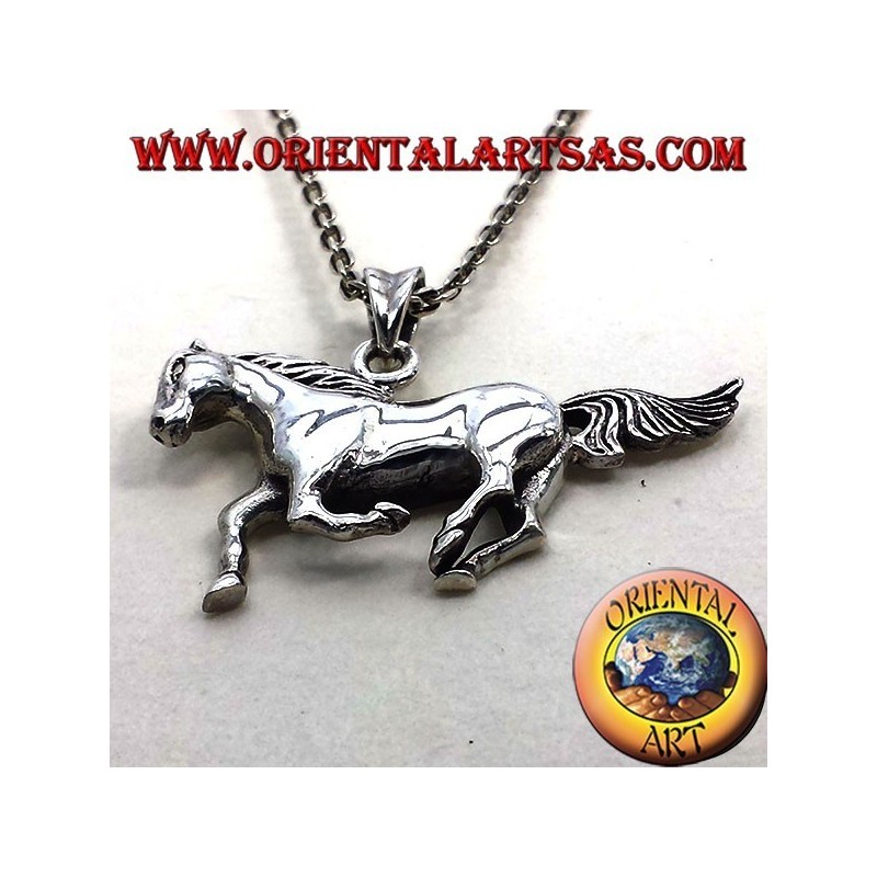 Ciondolo Cavallo Libero Argento - Forza, Passione e Movimento