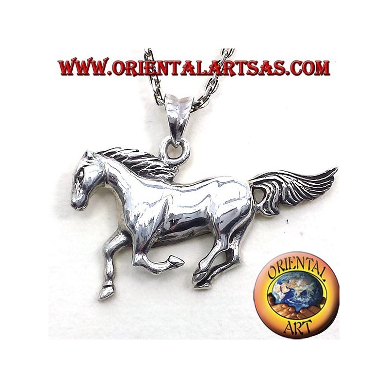 pendant silver horse race