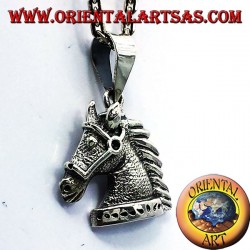 tête de cheval pendentif en argent bride